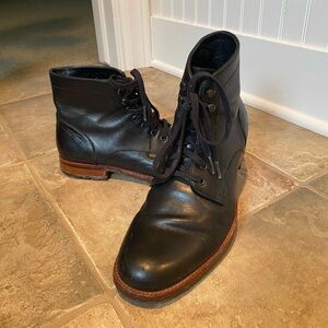 Warfield & Grand Black Leather Men's Boots 8
